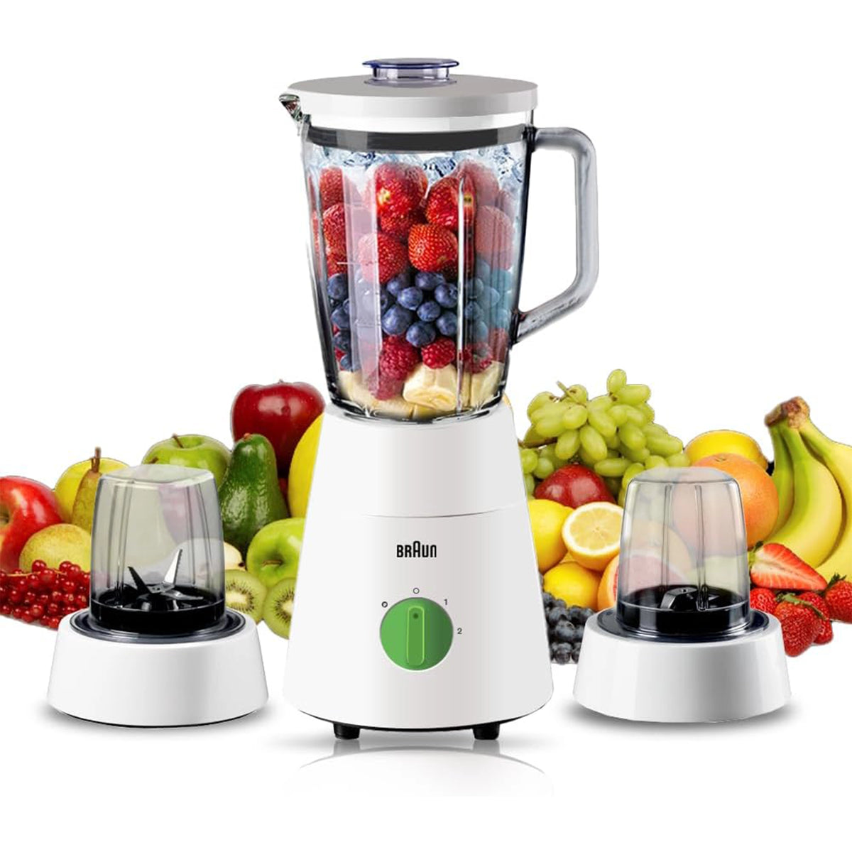 Blender bol en verre 1,5 L 500 W, technologie TriAction – Braun