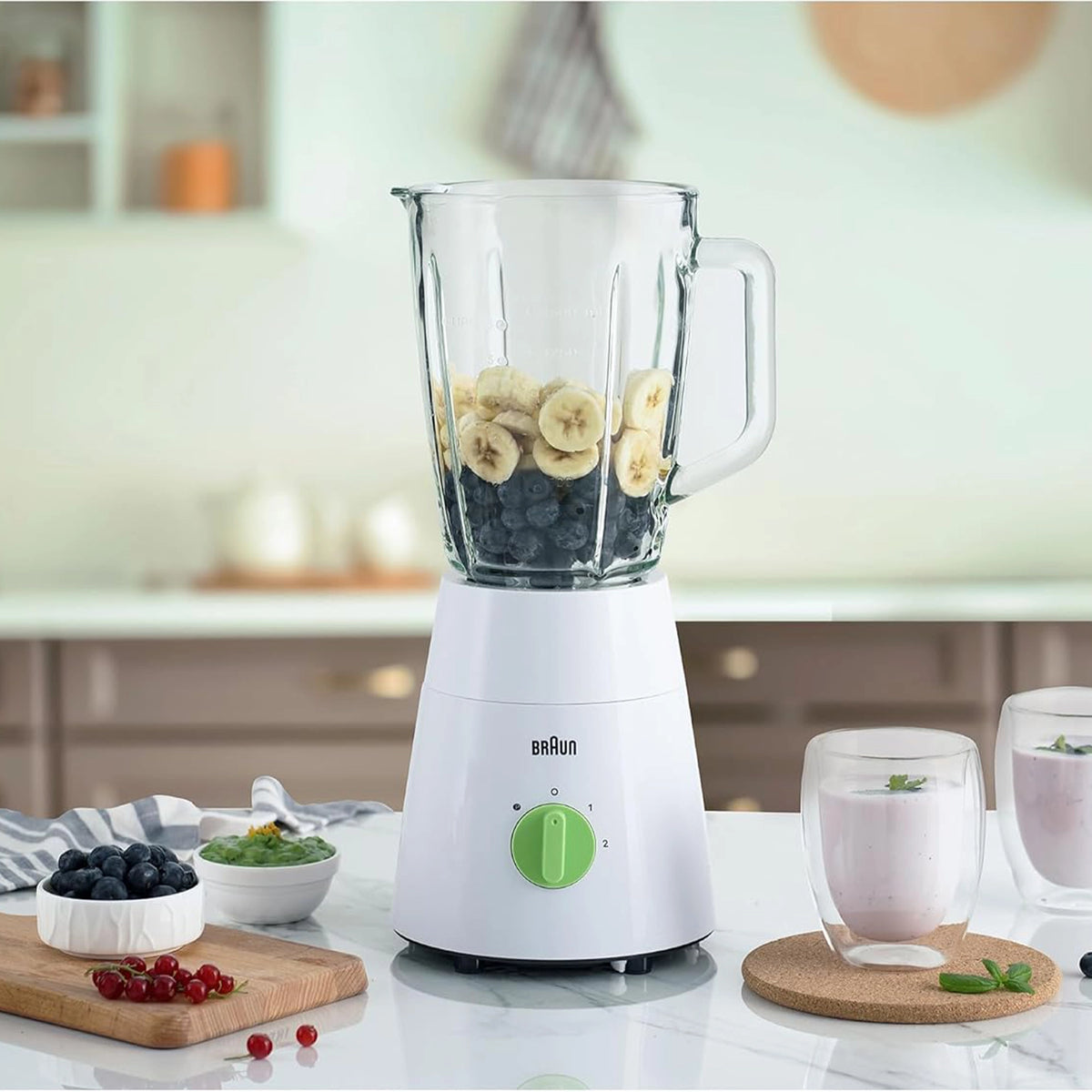 Blender bol en verre 1,5 L 500 W, technologie TriAction – Braun