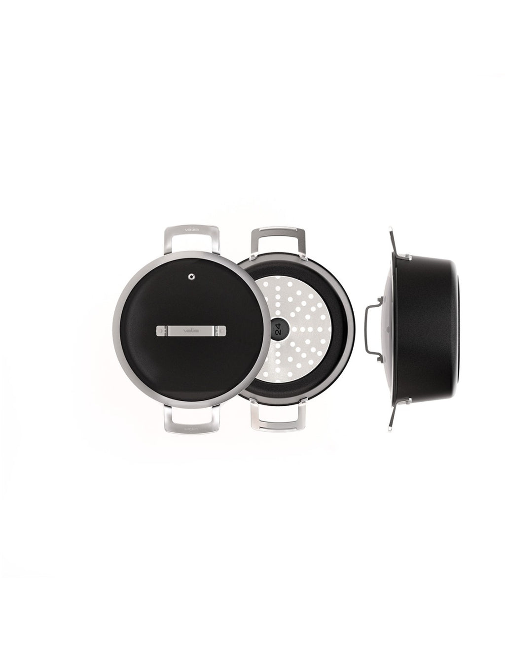Cocotte Aire Induction 24 cm avec couvercle – Valira