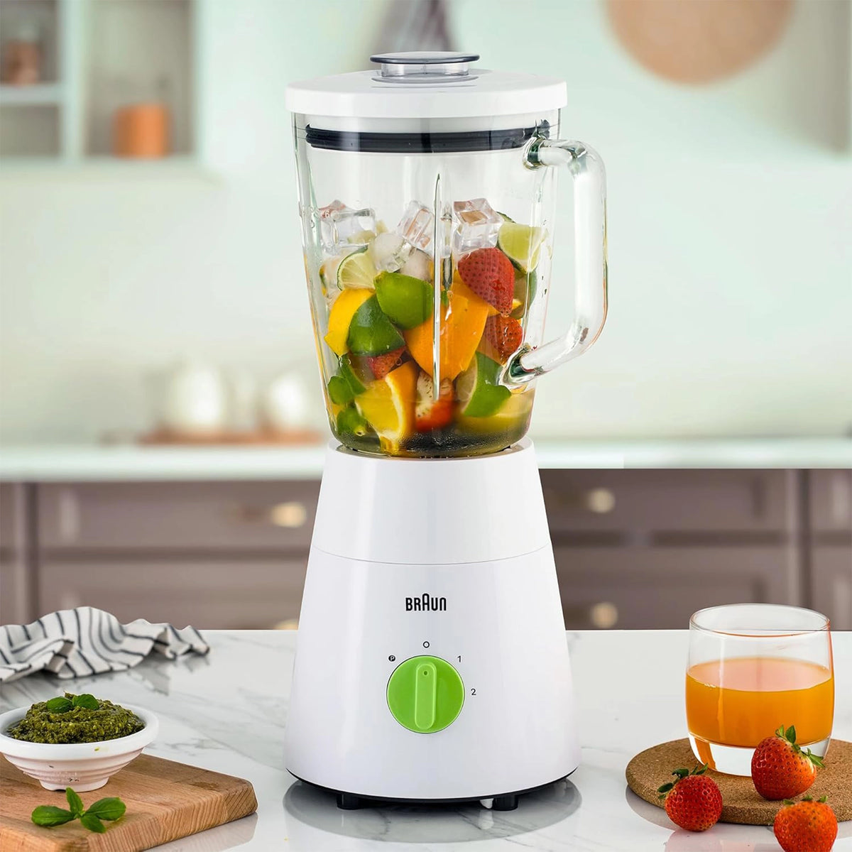 Blender bol en verre 1,5 L 500 W, technologie TriAction – Braun