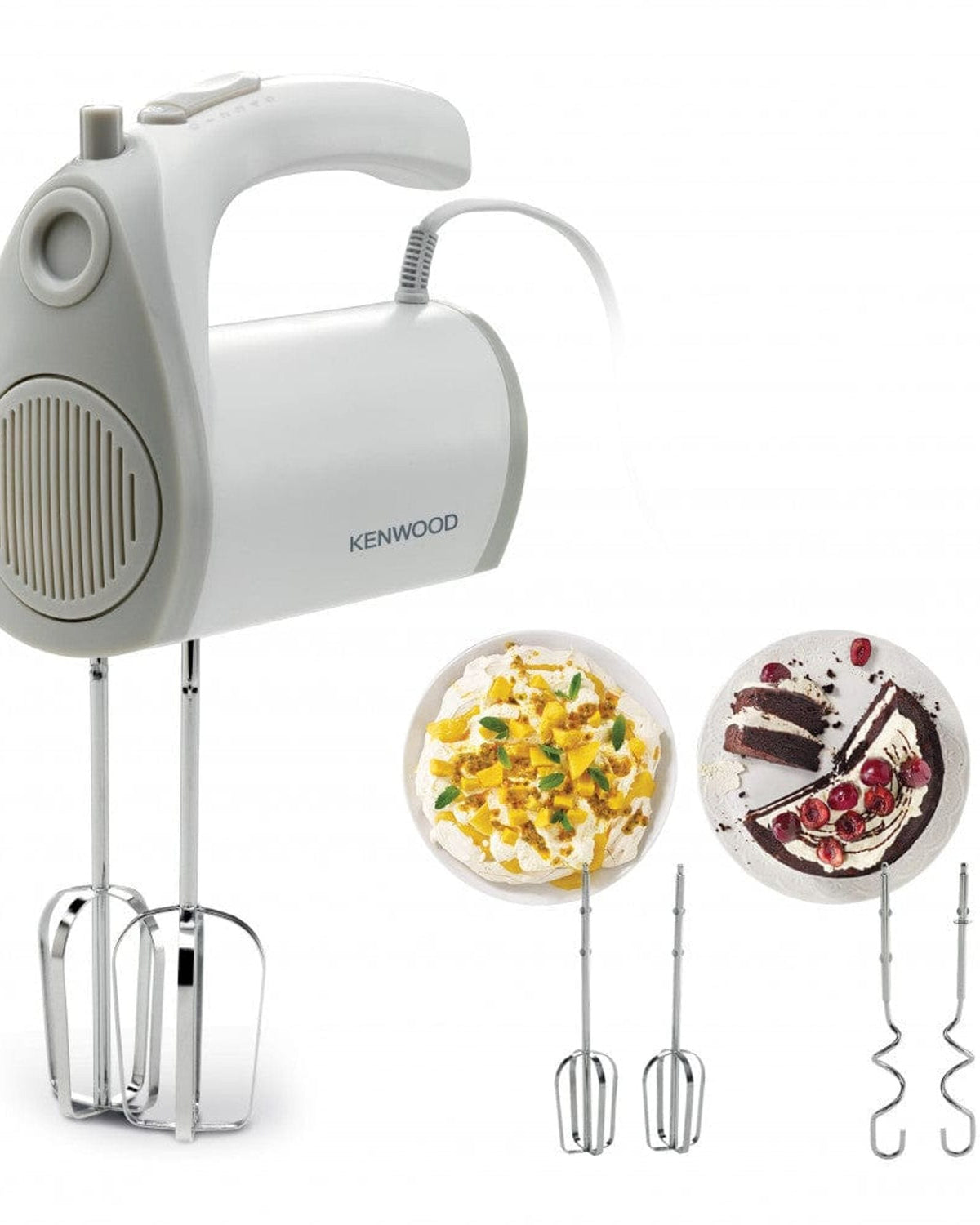 Batteur électrique 300 W 5 vitesses + turbo blanc – Kenwood