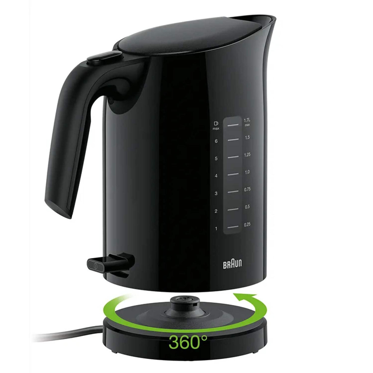 Bouilloire PurEase 1,7 L 2200 W noire – Braun