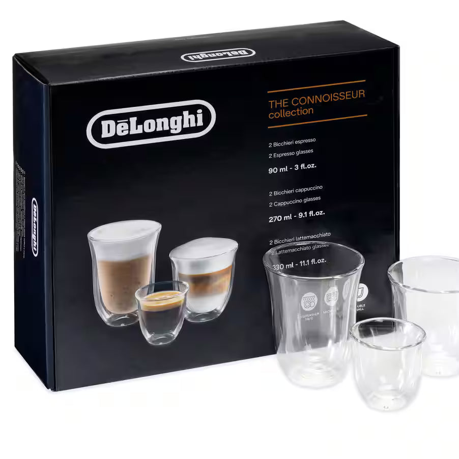Fancy Box, lot de 6 verres isothermes transparents – De'Longhi