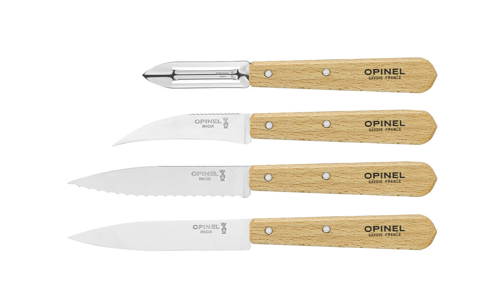 Coffret de 4 couteaux Essentiels bois – Opinel
