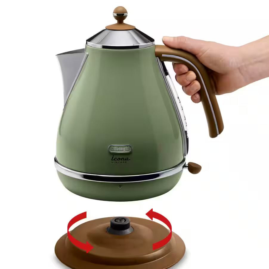 Bouilloire Icona Vintage 1,7 L 2000 W verte – De'Longhi