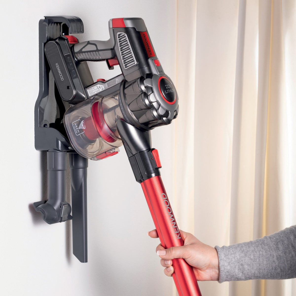 Aspirateur balai sans fil 2 en 1 rouge – Kenwood