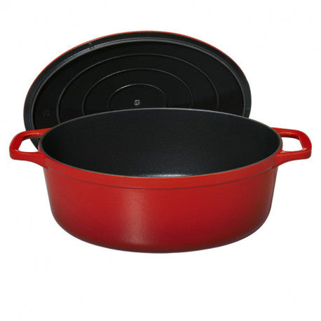 Cocotte ovale rouge 31 cm – Chasseur