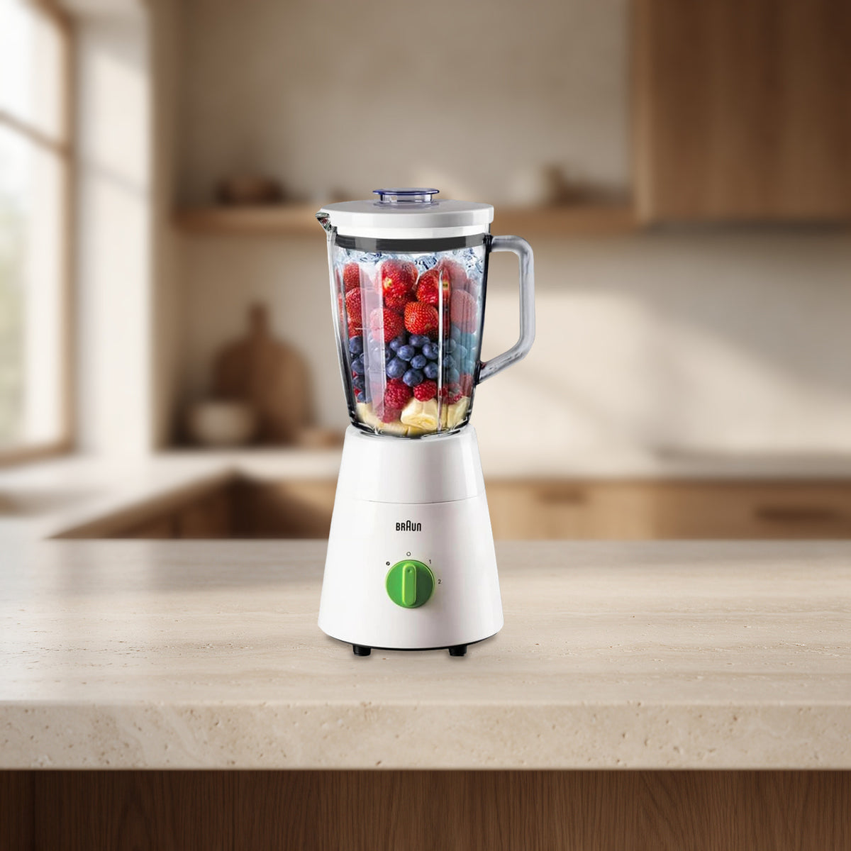 Blender bol en verre 1,5 L 500 W, technologie TriAction – Braun
