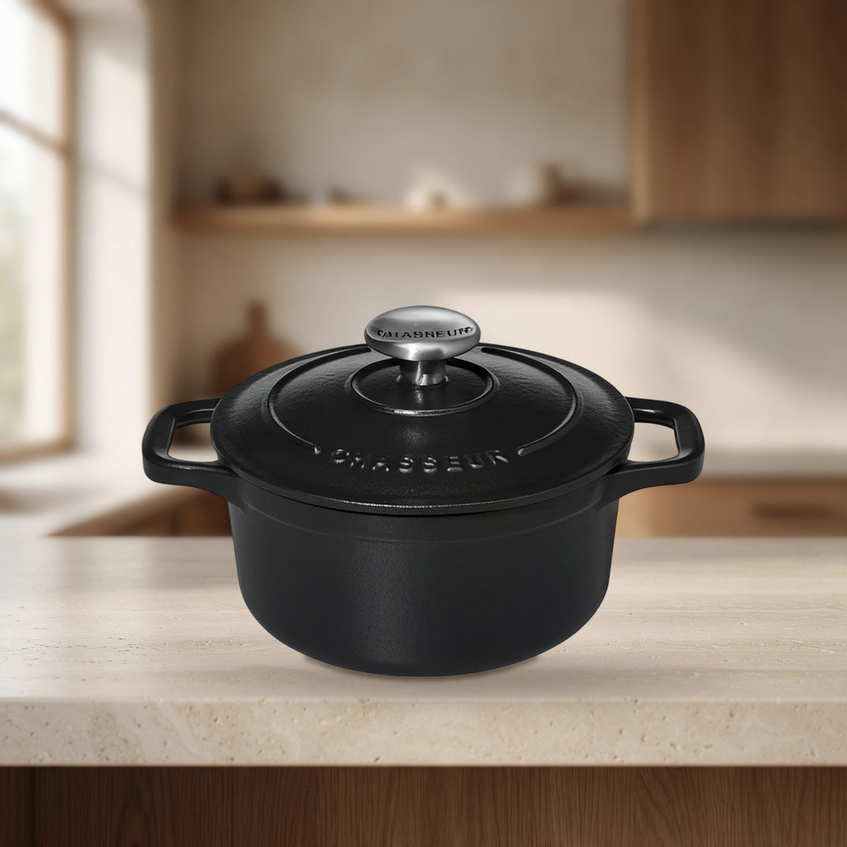 Cocotte ronde noire 16 cm – Chasseur