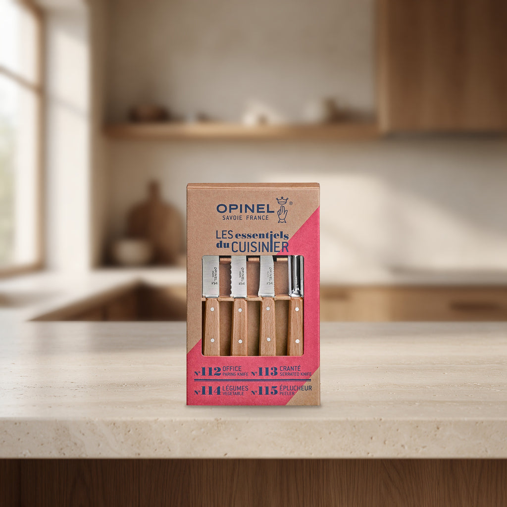 Coffret de 4 couteaux Essentiels bois – Opinel