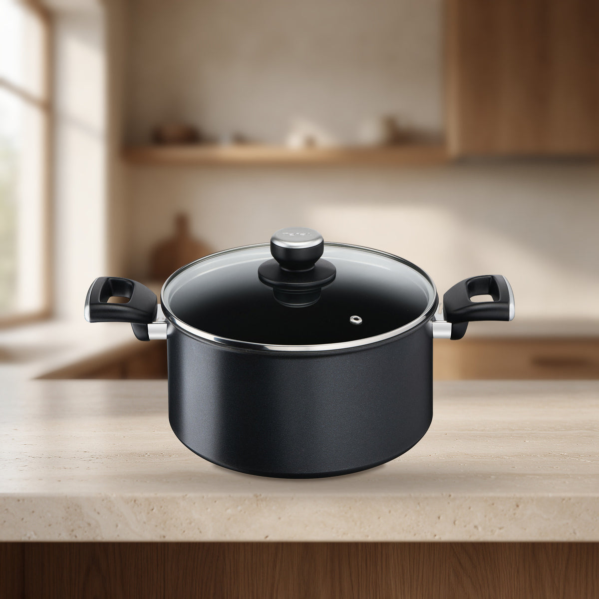 Faitout Unlimited 24 cm avec couvercle en verre, antiadhésif, induction – Tefal